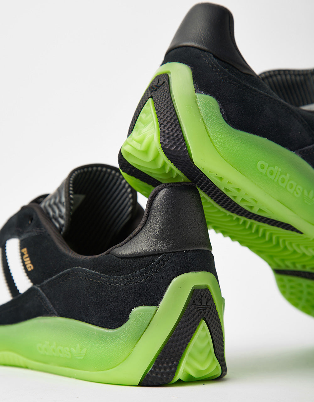 adidas Puig Skate Shoes - Core Black/White/Semi Solar Green