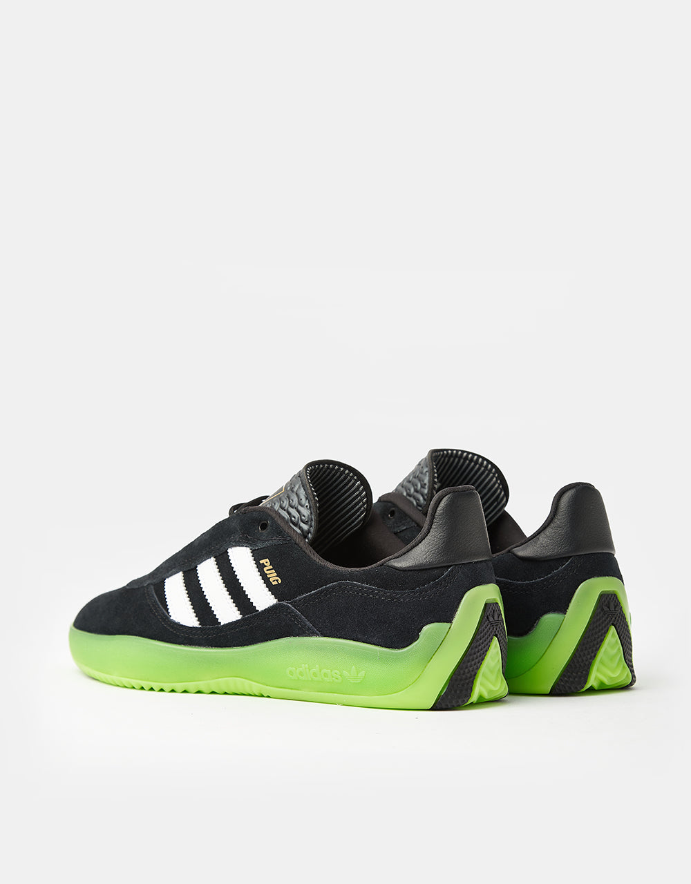 adidas Puig Skate Shoes - Core Black/White/Semi Solar Green