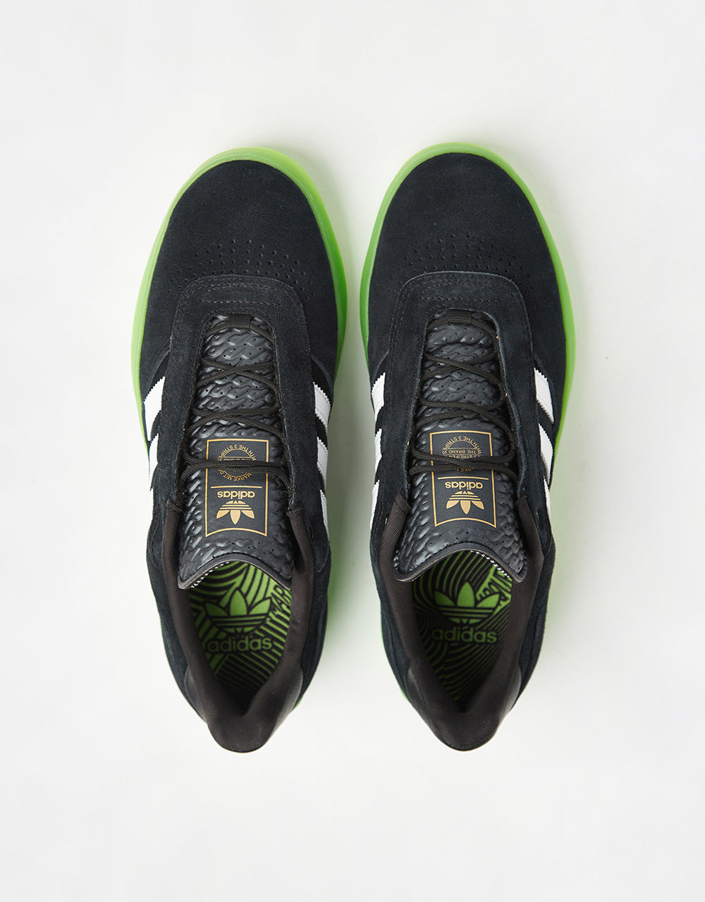 adidas Puig Skate Shoes - Core Black/White/Semi Solar Green