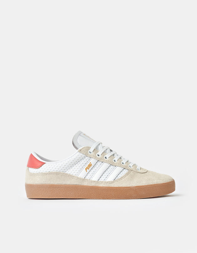 adidas Puig Indoor Skate Shoes - Wonder White/White/Gum