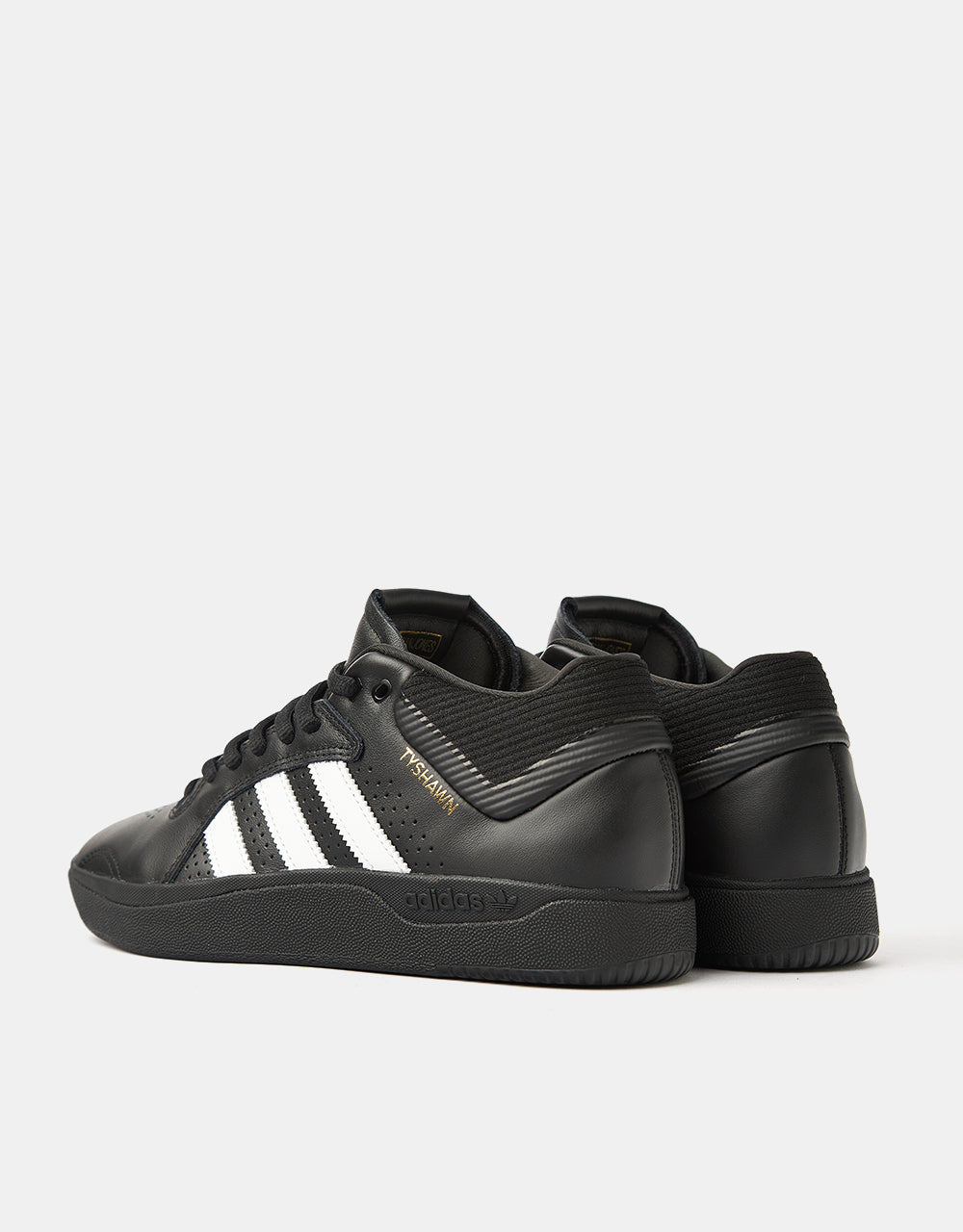 adidas Tyshawn Skate Shoes - Core Black/Ftw White/Gold Metallic