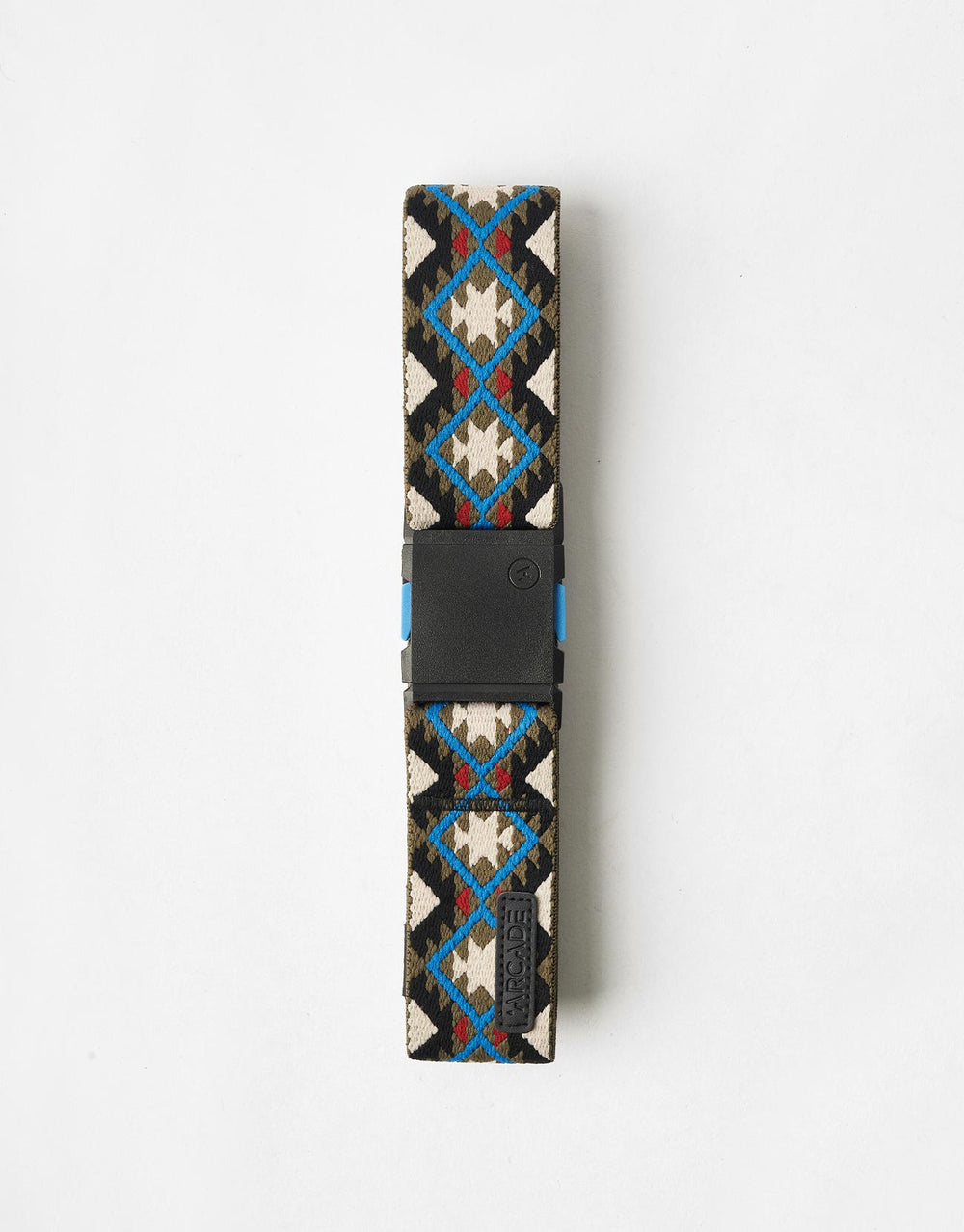 Arcade x Vernan Kee Twilight Artist Series Web Belt - Oat/Turquoise