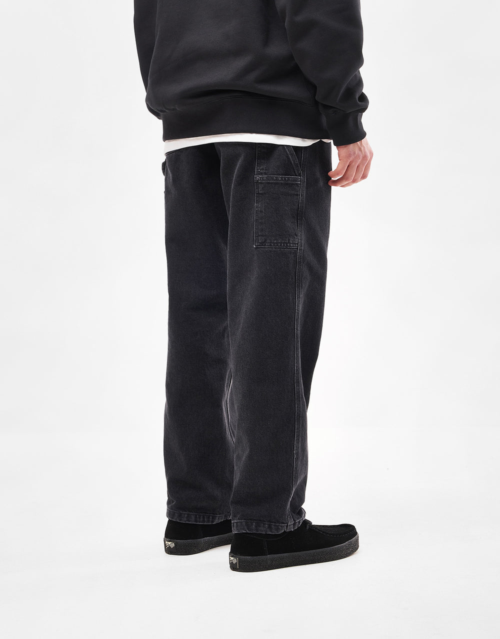 Carhartt WIP Single Knee Pant - Black Heart (Stone Washed)