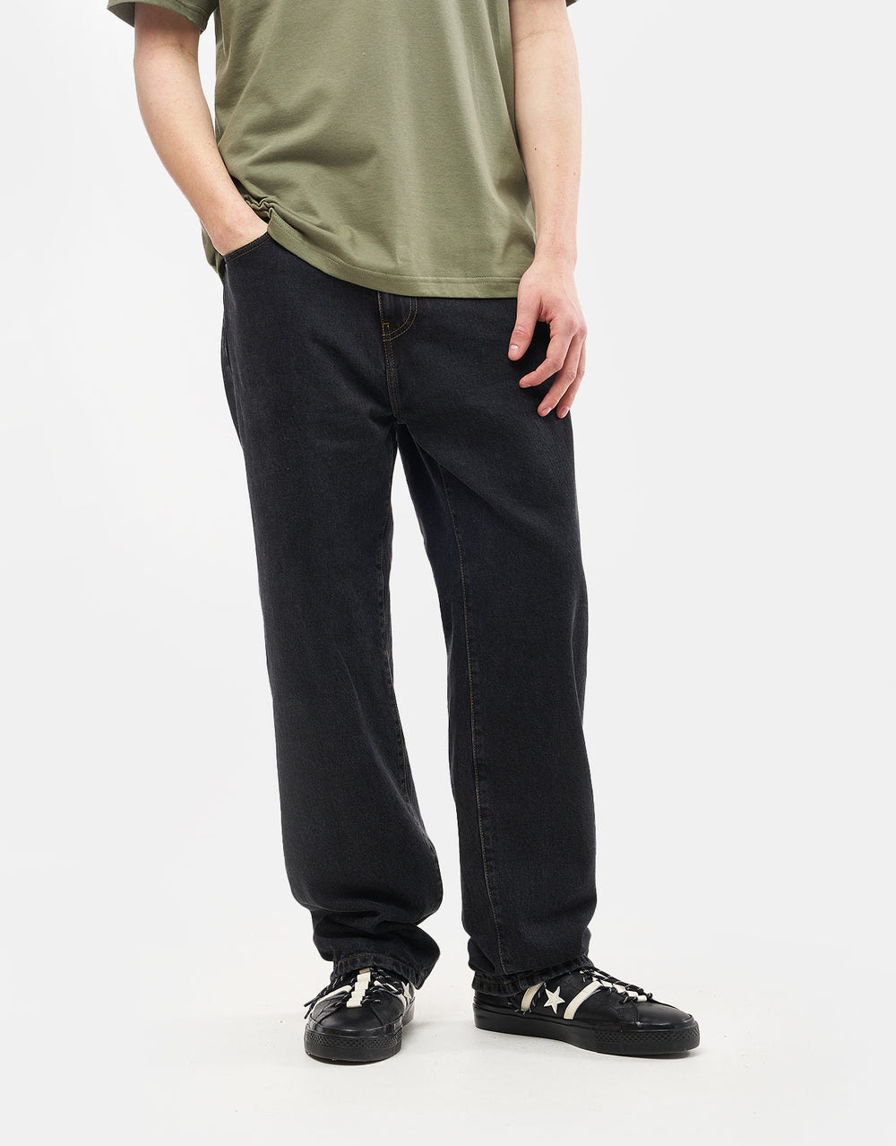 Carhartt WIP Double Knee Pant - Black (Stone Canvas)