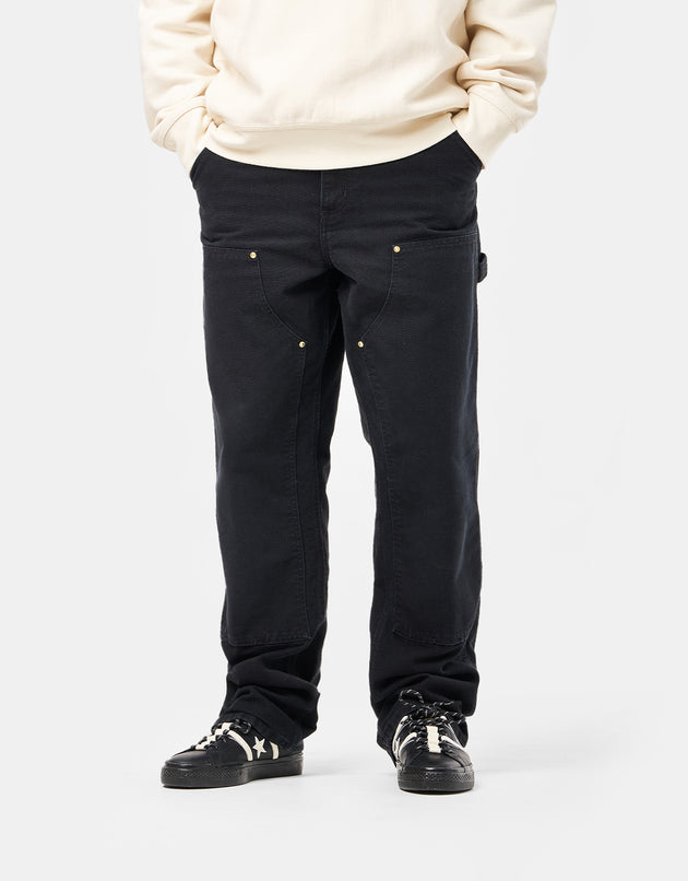 Carhartt WIP Double Knee Pant - Black (Stone Canvas)