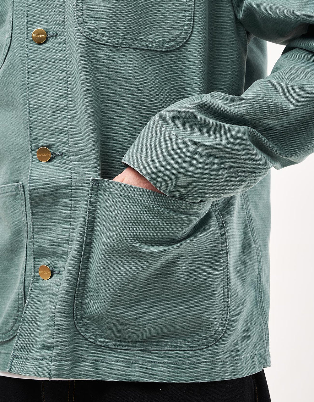 Carhartt WIP Michigan Coat - Silver Pine/Silver Pine (Stone Canvas)