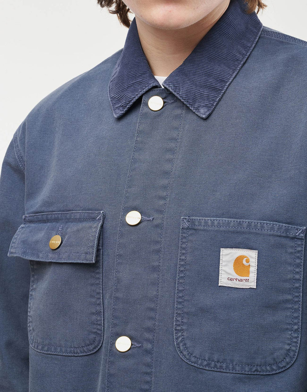 Carhartt WIP Michigan Coat - Dusky Blue/Dusky Blue (Stone Canvas)