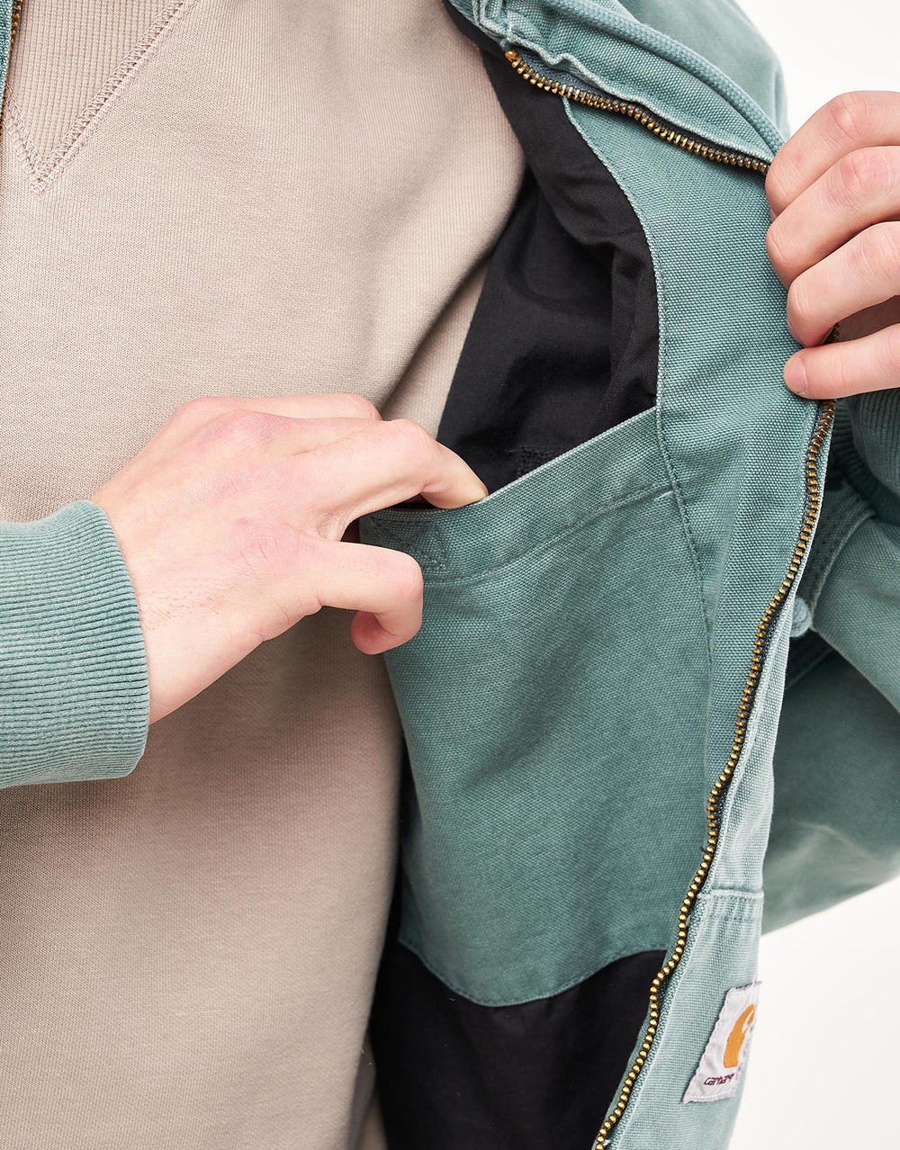 Carhartt WIP OG Active Jacket - Silver Pine (Stone Canvas)