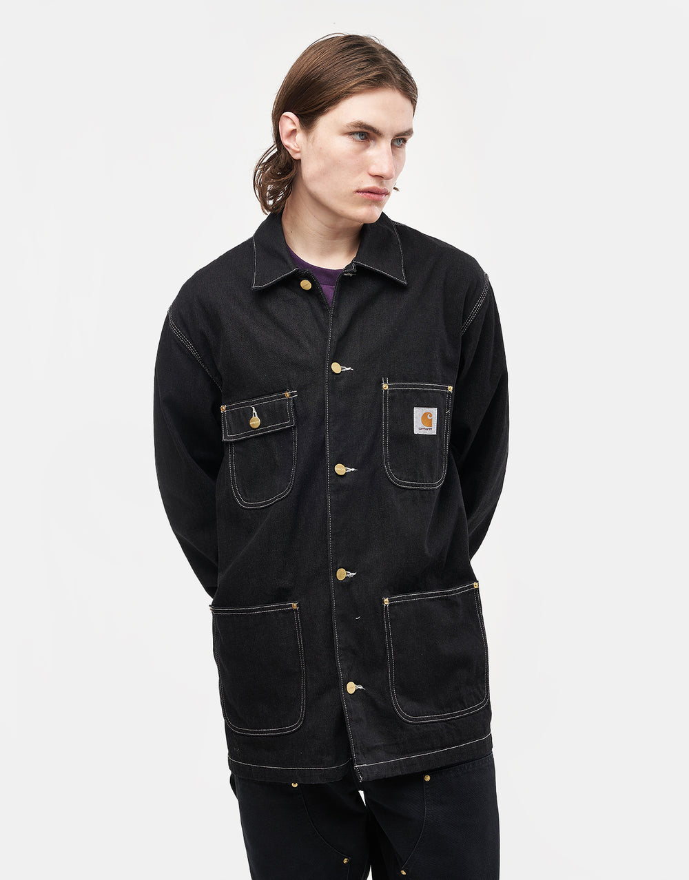 Carhartt WIP OG Chore Coat - Black (One Wash)