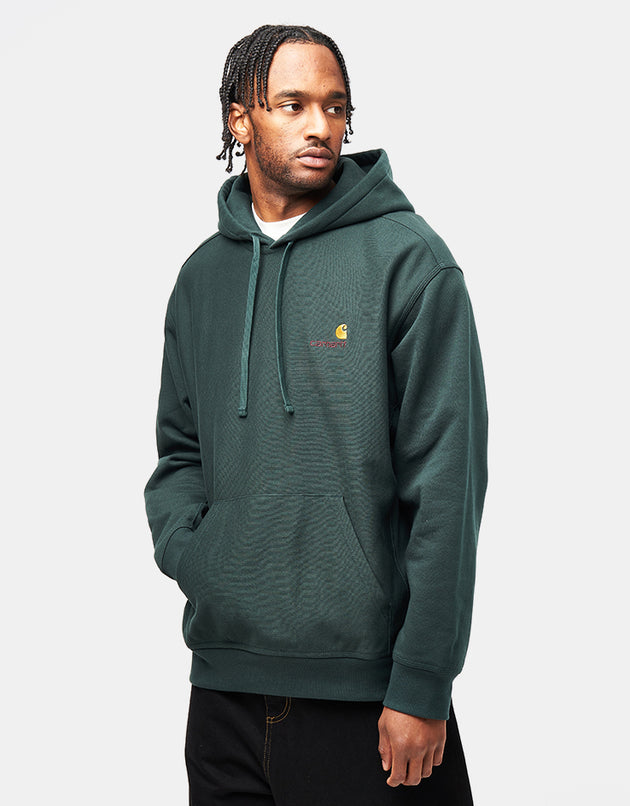 Carhartt WIP Hooded American Script Sweat - Conifer