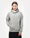 Carhartt WIP Hooded Chase Sweat - Grey Heather/Gold