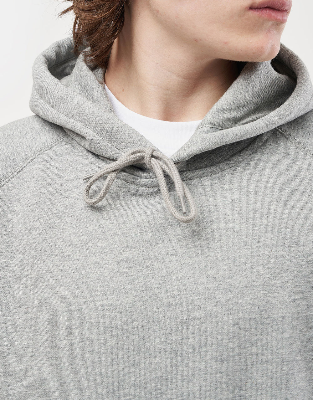 Carhartt WIP Hooded Chase Sweat - Grey Heather/Gold