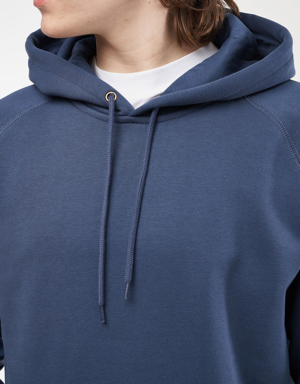 Carhartt WIP Hooded Chase Sweat - Dusky Blue/Gold