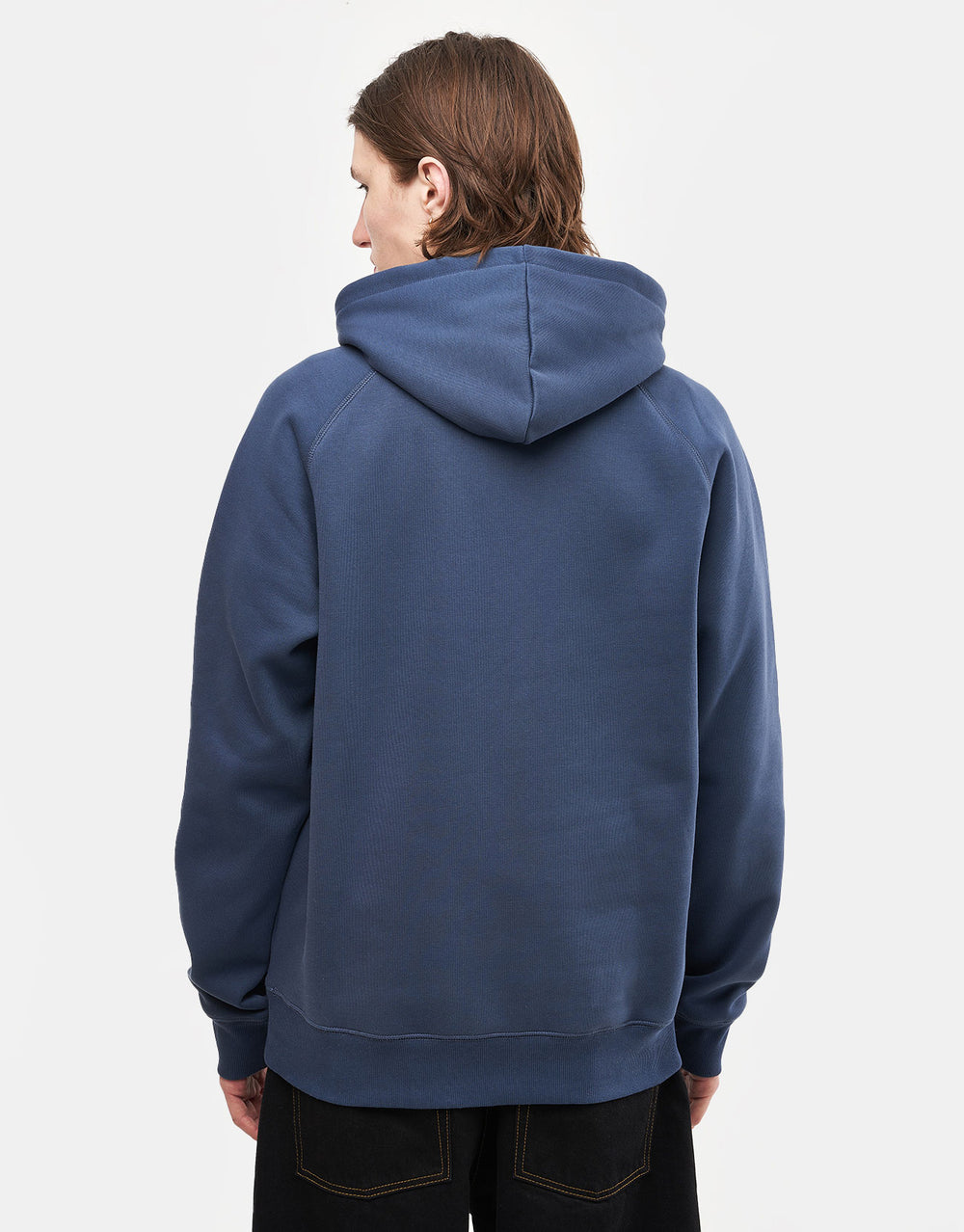 Carhartt WIP Hooded Chase Sweat - Dusky Blue/Gold