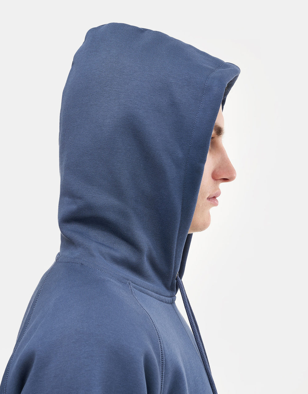 Carhartt WIP Hooded Chase Sweat - Dusky Blue/Gold