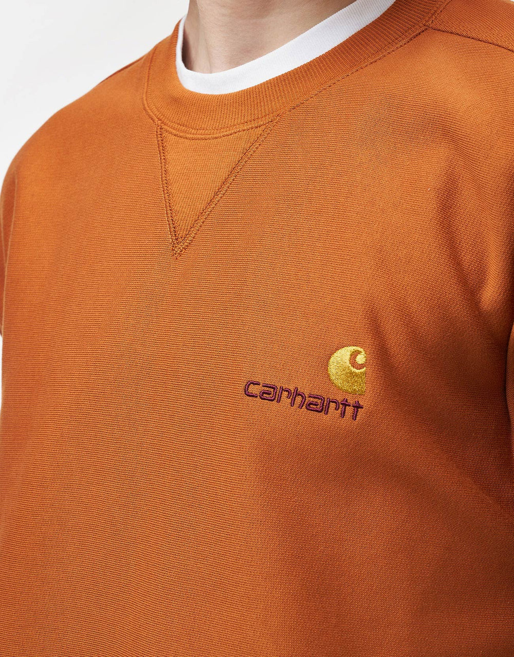 Carhartt WIP American Script Sweat - Sienna