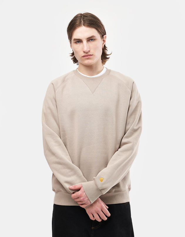 Carhartt WIP Chase Sweat - Dusky Beige/Gold