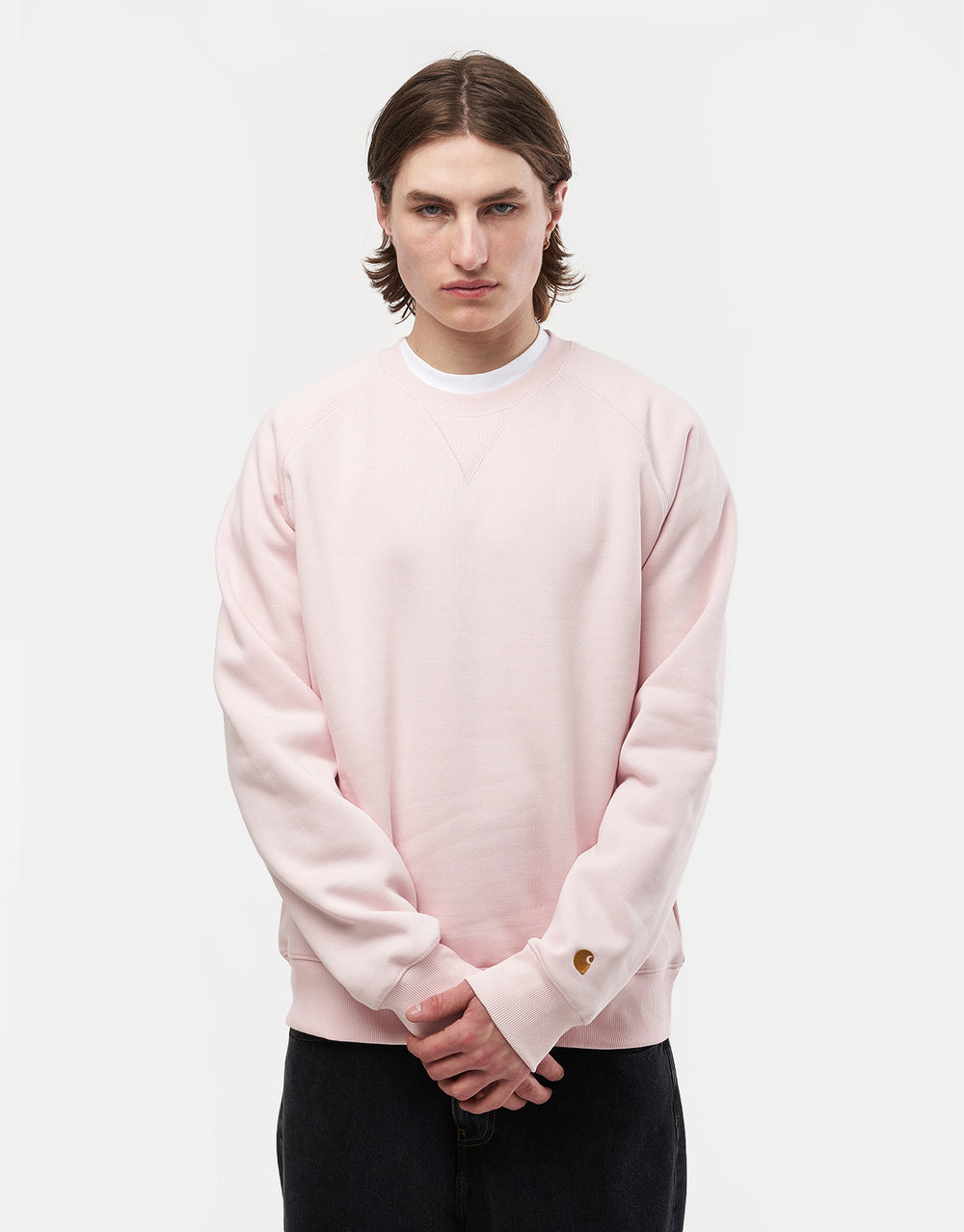 Carhartt WIP Chase Sweat - Air Pink/Gold