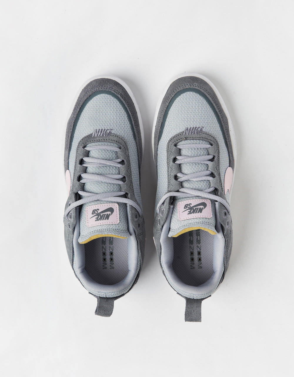 Nike SB Day One GS Kids Skate Shoes - Cool Grey/Pink Foam -Wolf Grey