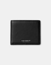 Carhartt WIP Vegas Billfold Leather Wallet - Black/Silver