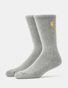 Carhartt WIP Chase Crew Socks - Grey Heather/Gold