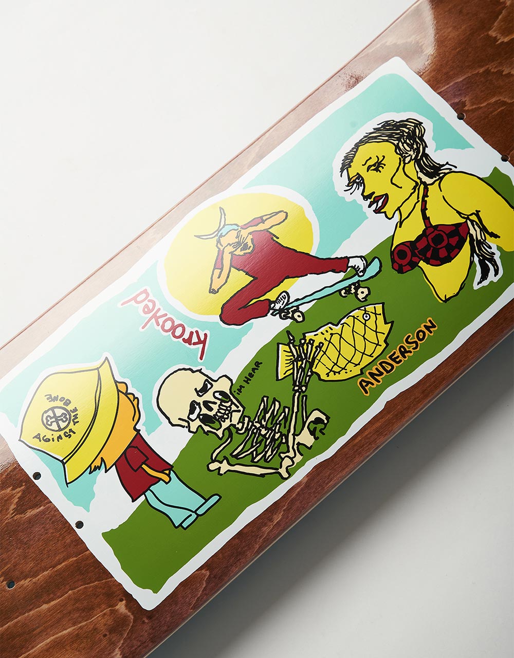 Krooked Manderson Bone Skateboard Deck - 8.38"