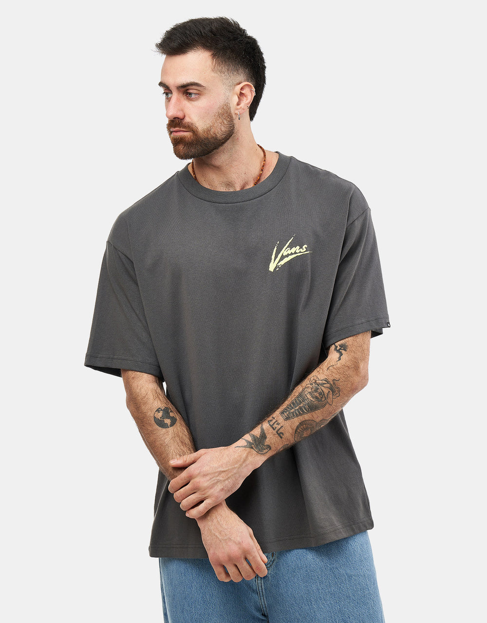 Vans Dettori Loose T-Shirt - Asphalt/Shadow Lime