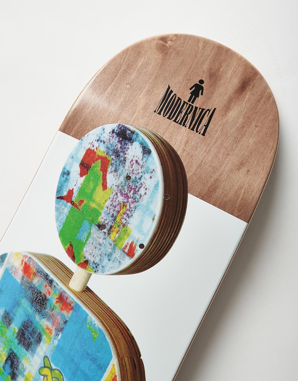 Girl x Lance Mountain x Modernica McCrank Wooden OG 'TWIN TIP' G069 Skateboard Deck - 8.25"