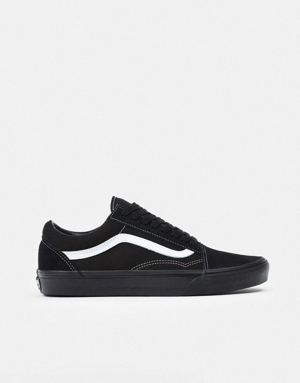 Vans Old Skool Skate Shoes - (Suede/Canvas) Black/Black/True White