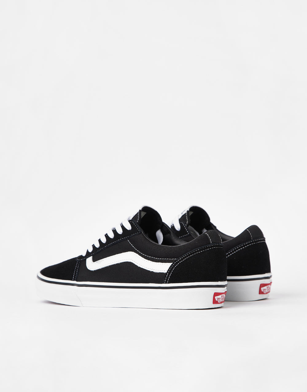 Vans Ward Skate Shoes - (Suede Canvas) Black/White