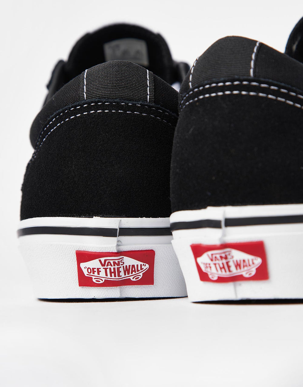 Vans Ward Skate Shoes - (Suede Canvas) Black/White