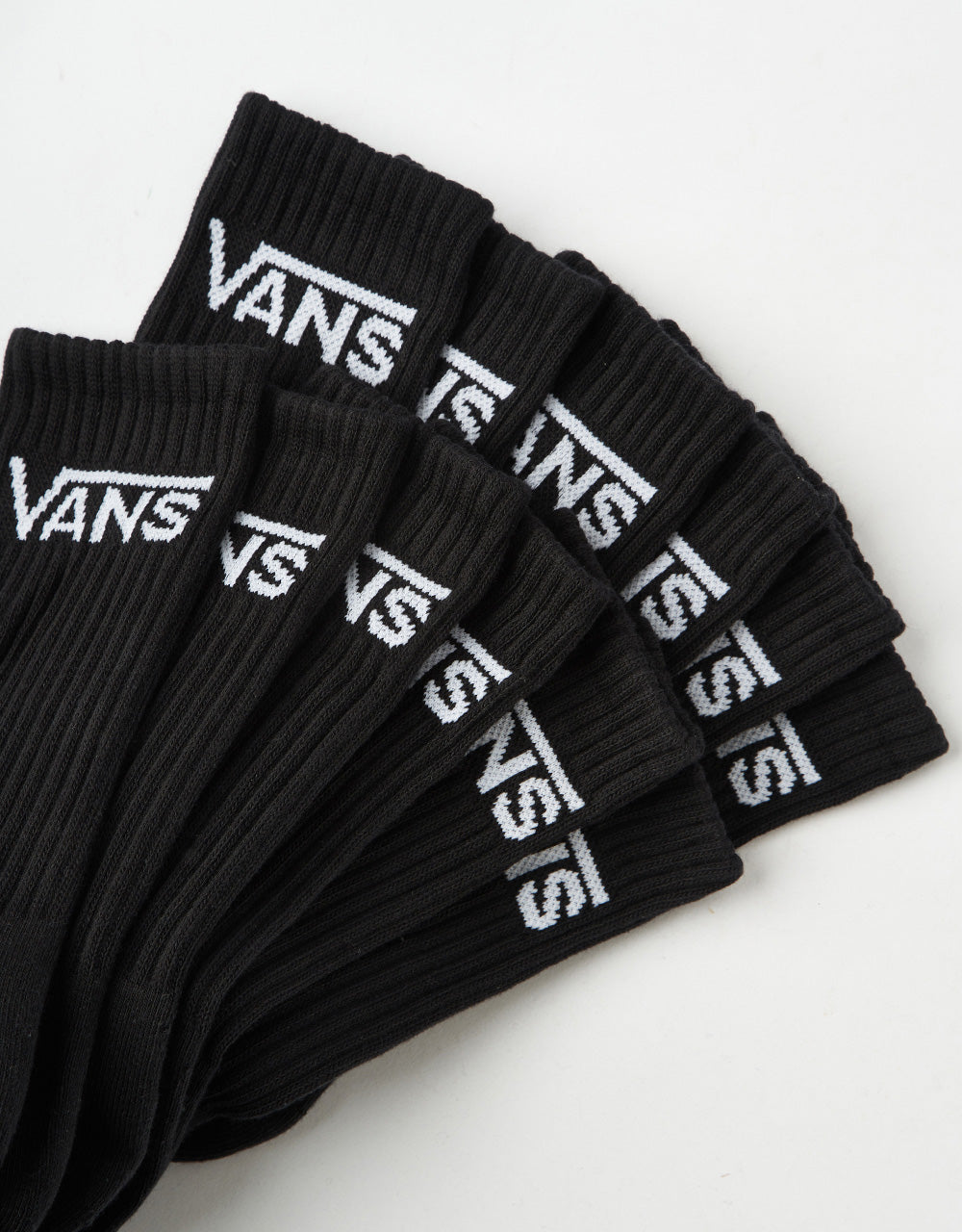 Vans Classic Crew 6 Pack Socks - Black