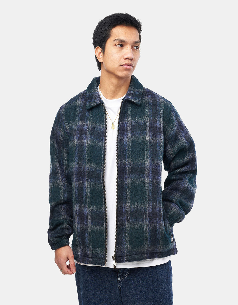 Santa Cruz Hideout Jacket - Navy/Blue/Grey Check