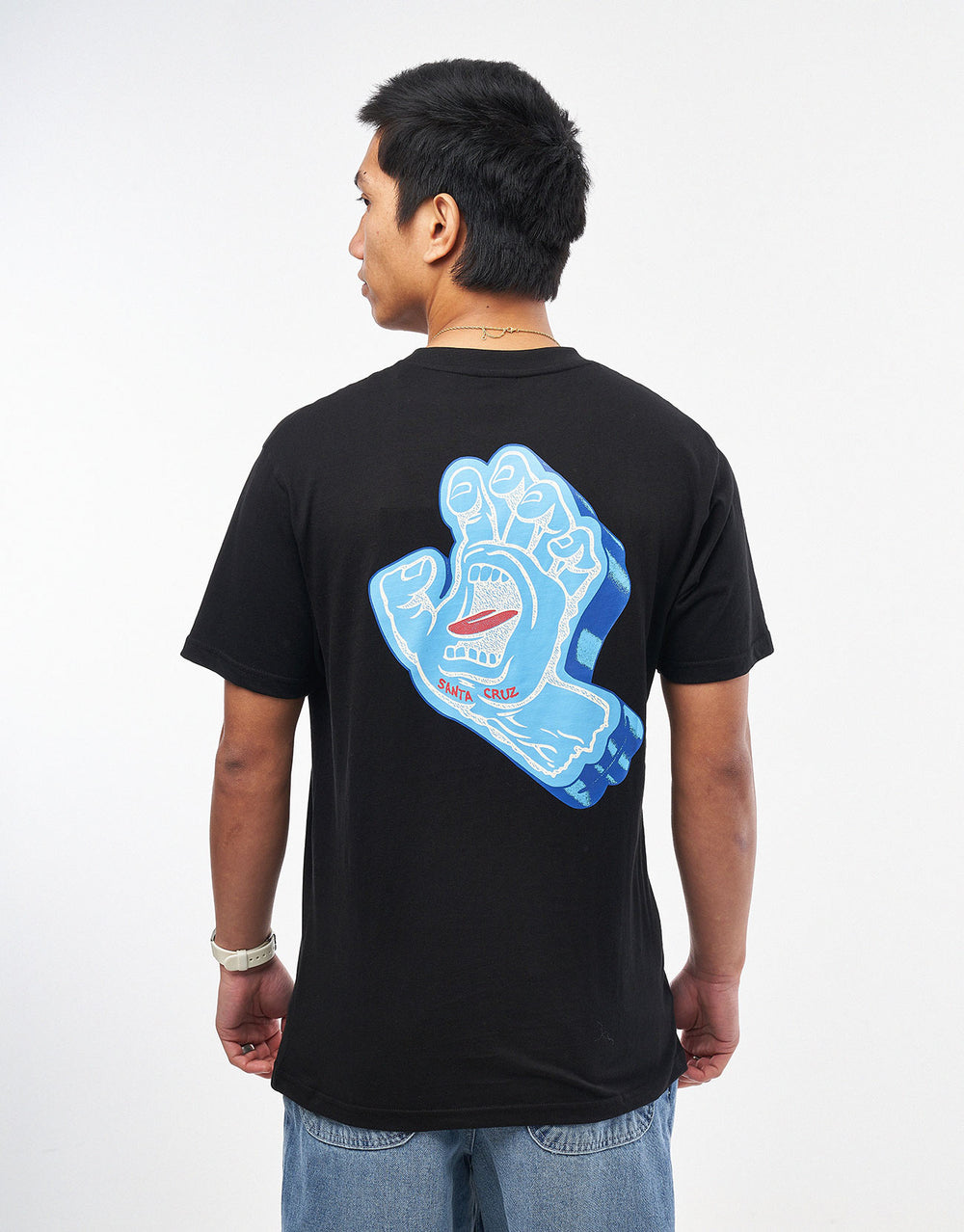 Santa Cruz Screaming Foam Hand T-Shirt - Black