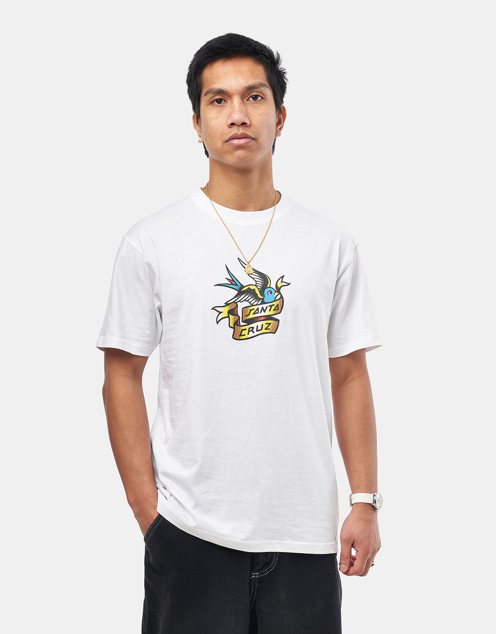 Santa Cruz Sommer Sparrow Front T-Shirt - White