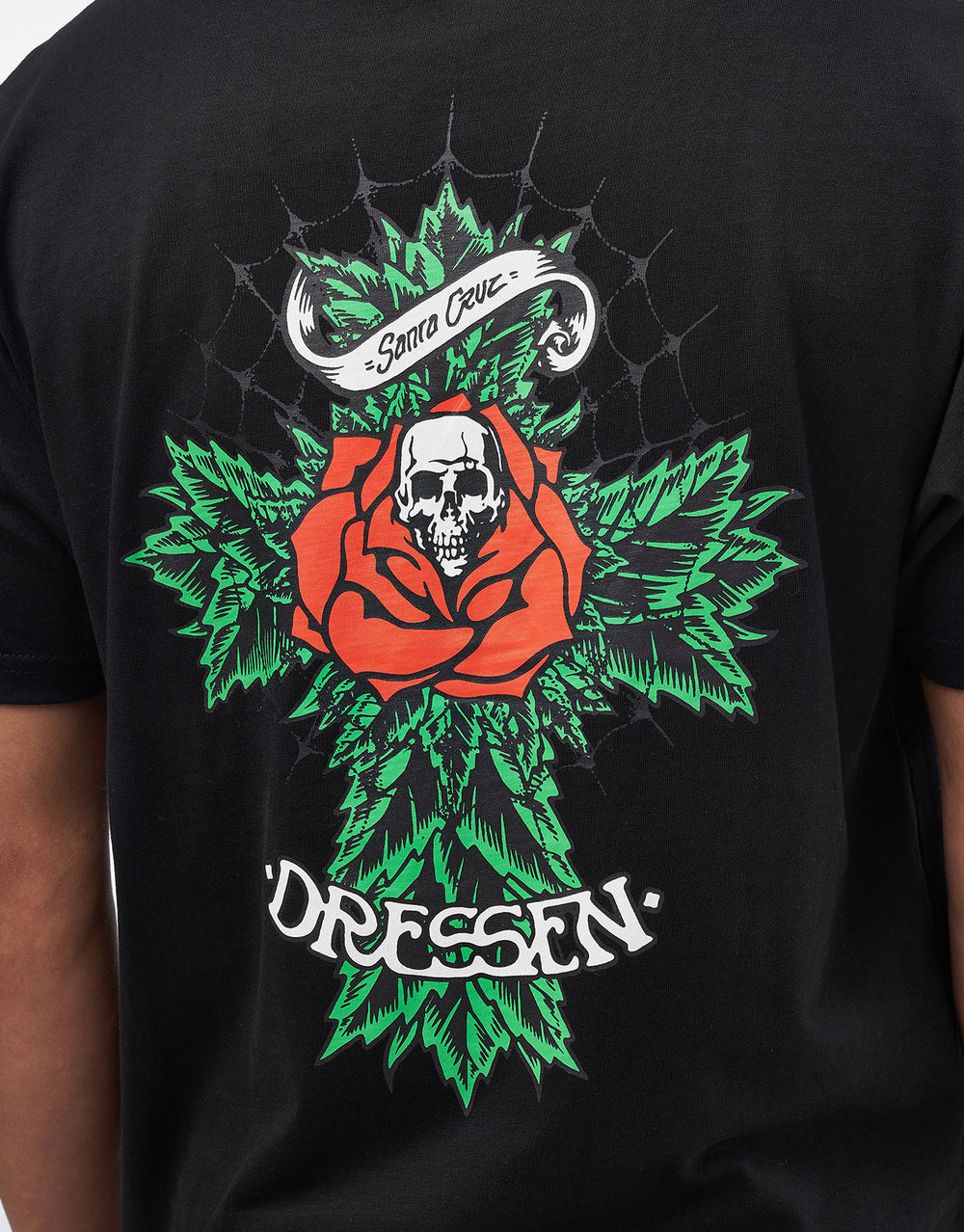 Santa Cruz Dressen Rose Cross 2 T-Shirt - Black