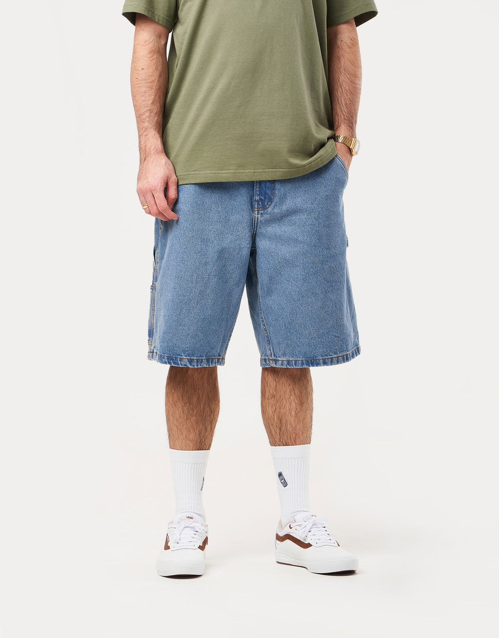 Vans Drill Chore Loose Denim Short - Stone Wash