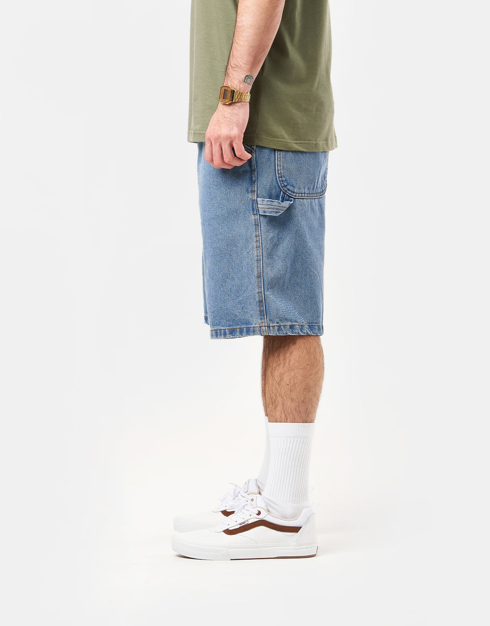 Vans Drill Chore Loose Denim Short - Stone Wash