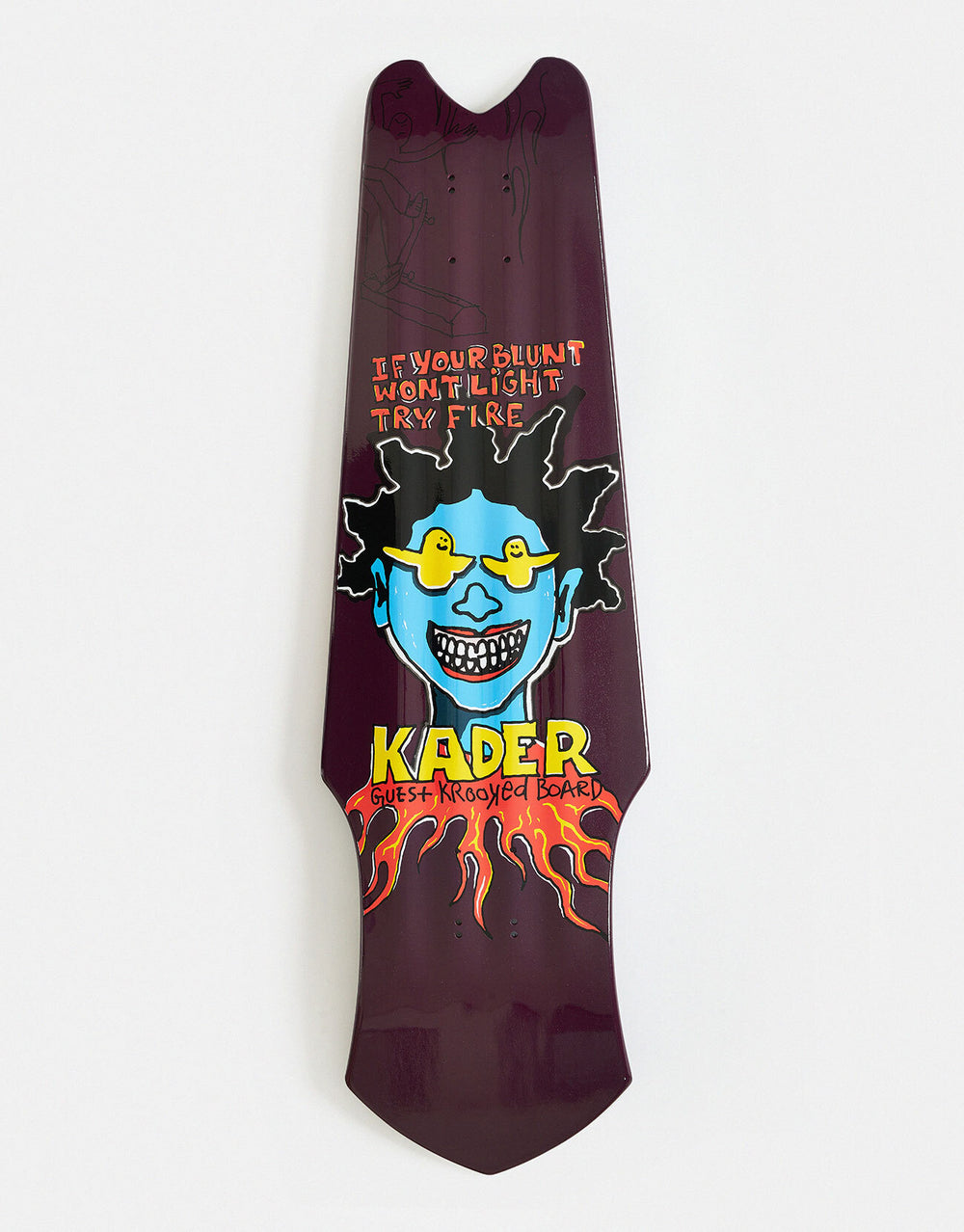 Krooked Kader Guest Tri-Plane Skateboard Deck - 9.75"