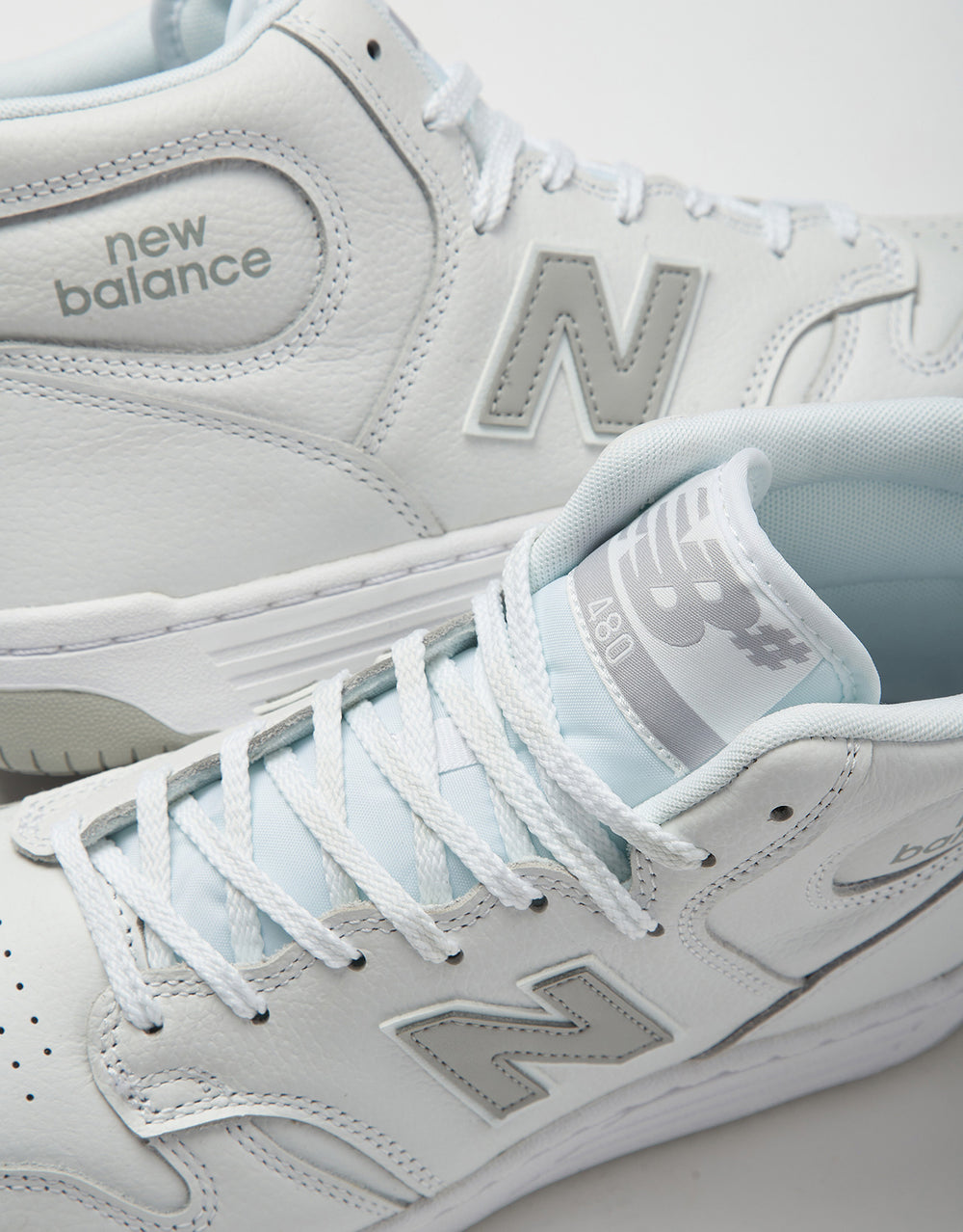 New Balance Numeric 480 High Skate Shoes - White/Grey