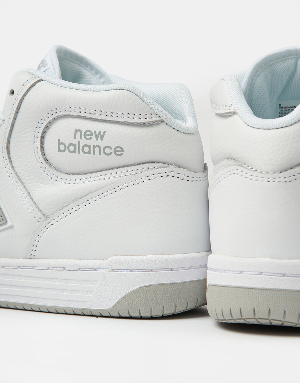 New Balance Numeric 480 High Skate Shoes - White/Grey