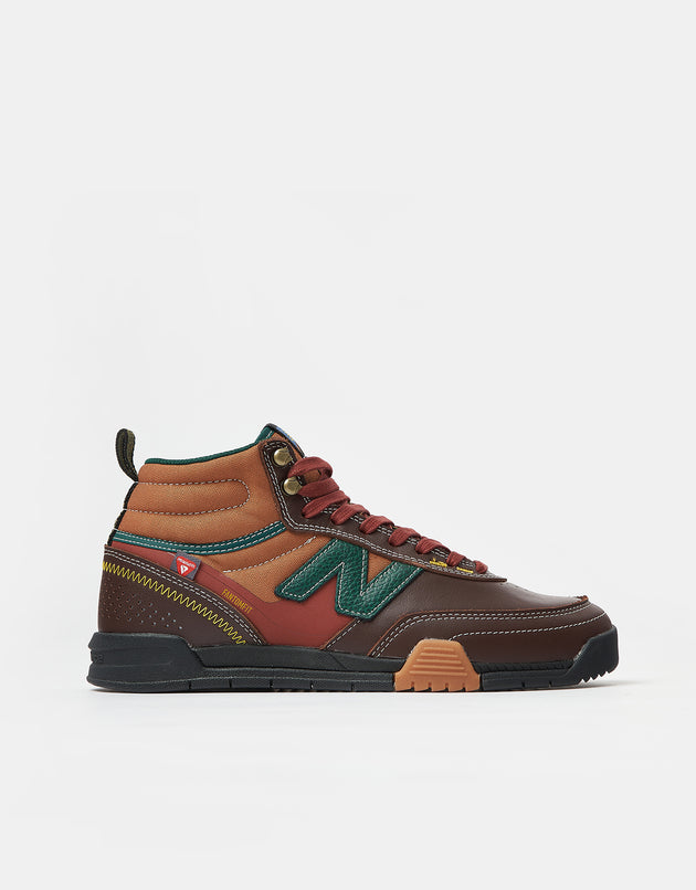 New Balance Numeric 440 Trail High Skate Shoes - Brown/Forest Green