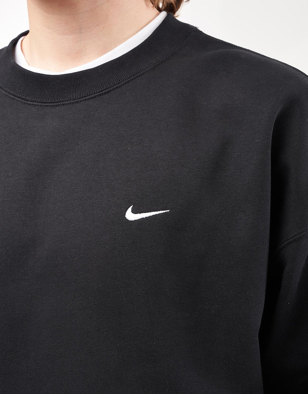 Nike Solo Swoosh Crew - Black/White