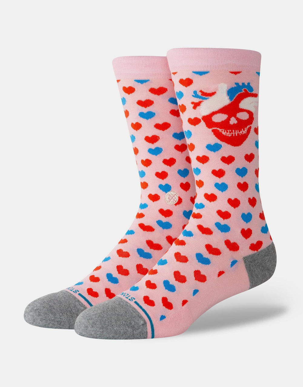 Stance x StrangeLove Hearted Crew Socks - Pink