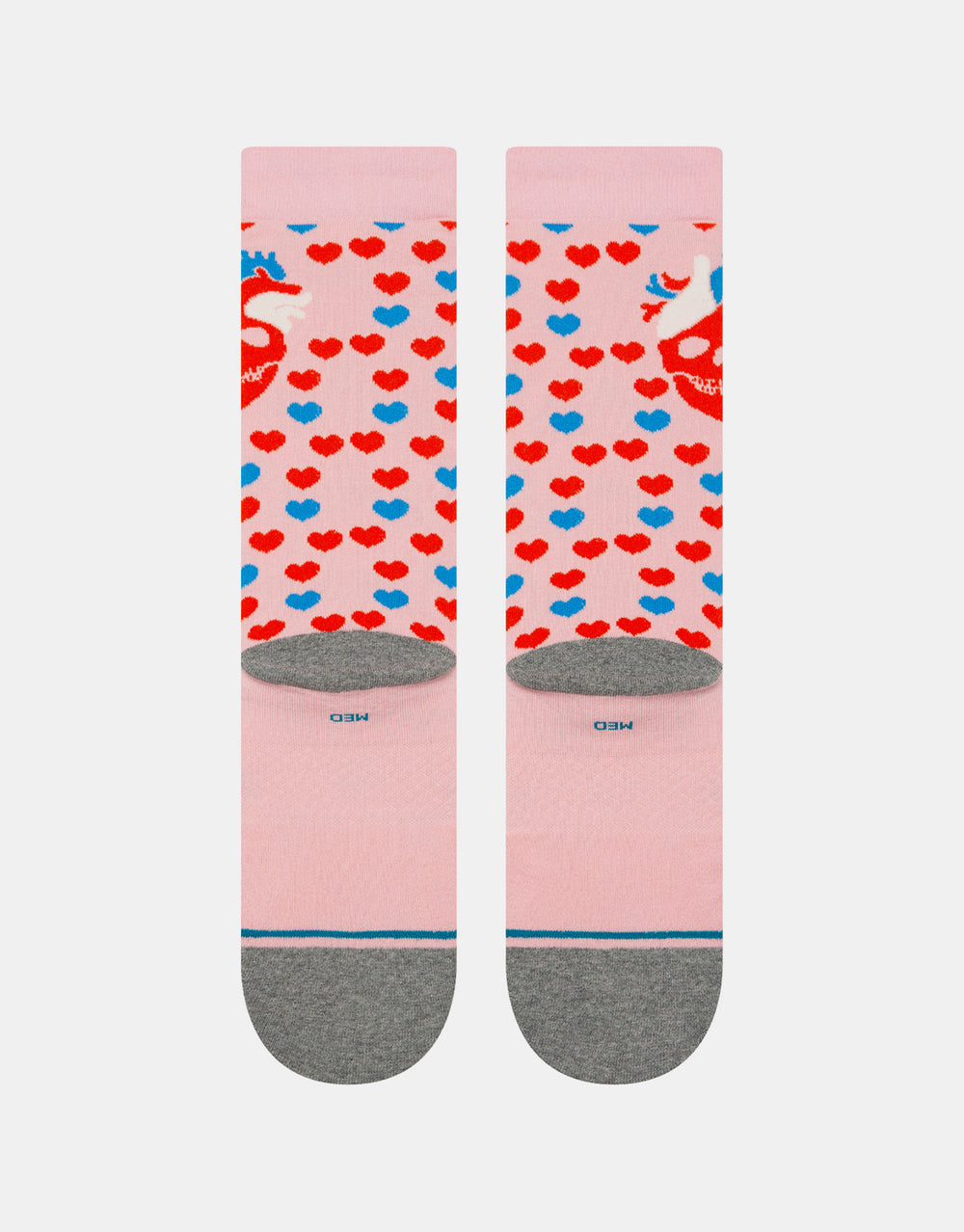 Stance x StrangeLove Hearted Crew Socks - Pink