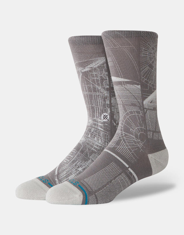 Stance x Star Wars Death Star Crew Socks - Grey