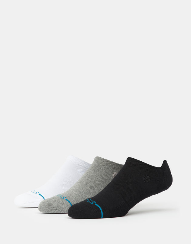 Stance Icon Low Tab 3 Pack Socks - Black