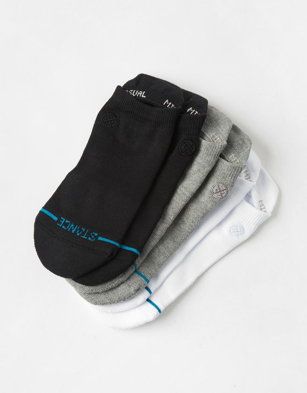 Stance Icon Low Tab 3 Pack Socks - Black