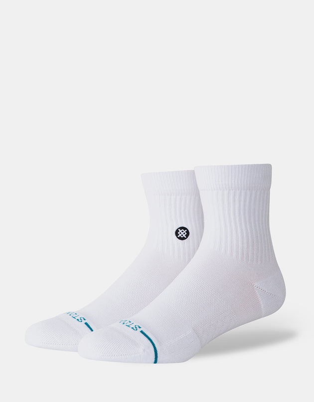 Stance Icon Quarter 3 Pack Socks - White