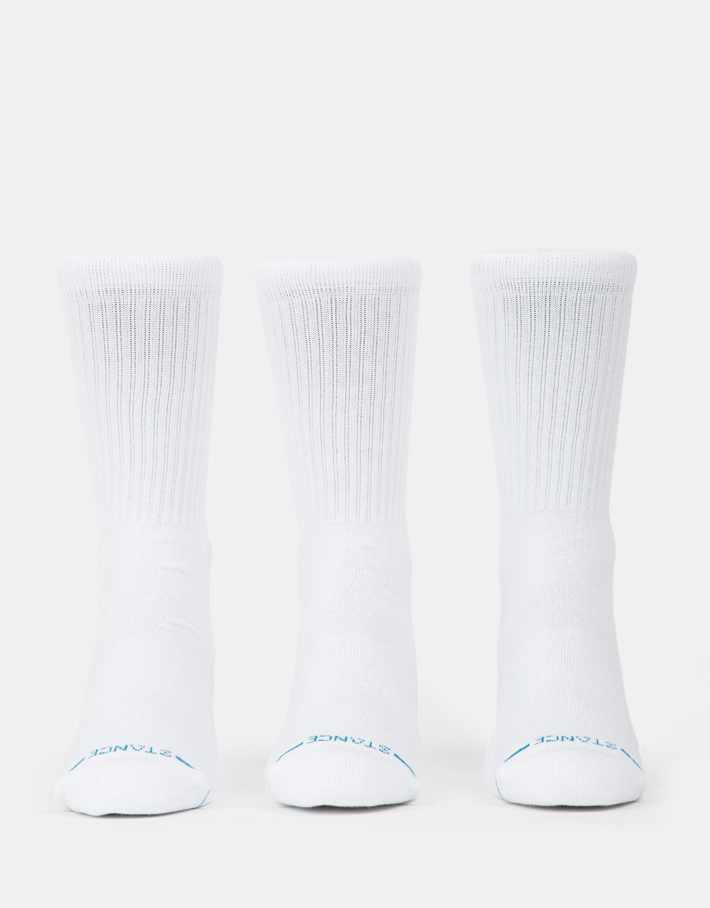 Stance Icon Stealth Crew 3 Pack Socks - White/White